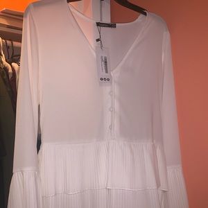Boohoo Pleated Blouse